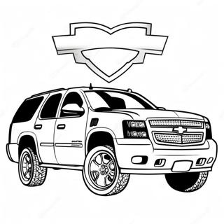 Chevy Tahoe Målarbok | Chevy Tahoe målarbild