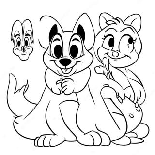 Klassiska Disney Karaktärer Målarbild | Disney 100 målarbild