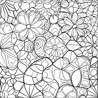 Tessellering Geometriska Former Målarbild | Tessellering Geometrisk målarbild