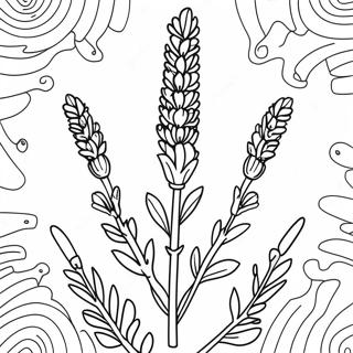 Lavendelblomma Målarbild | Lavendel målarbild