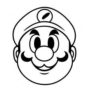 Super Mario Leende Ansikte Målarbild | Mario Ansikte målarbild