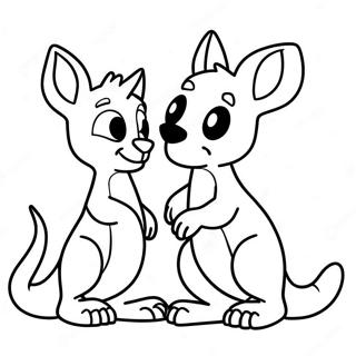 Kanga och Roo Målarbild | Kanga och Roo målarbild