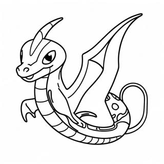 Flygande Rayquaza Målarbok | Rayquaza målarbild