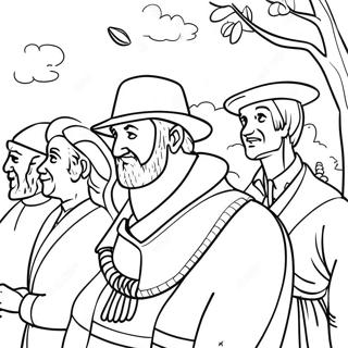 Pilgrimer Målarbok | Pilgrimer målarbild