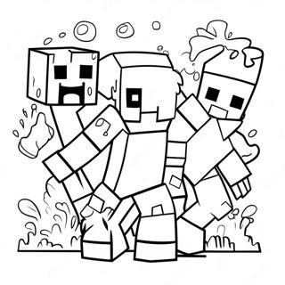 Minecraft Mutant Mobs Färgläggningssida | Minecraft Mutanta Mobs målarbild