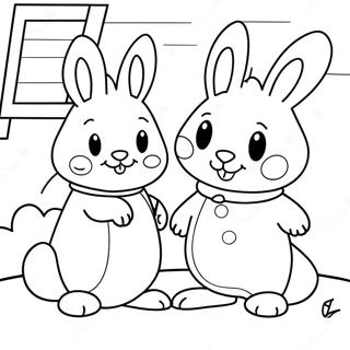 Max och Ruby färgläggningssida | Max och Ruby målarbild