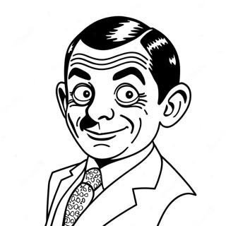 Mr Bean färgläggningssida | Mr Bean målarbild