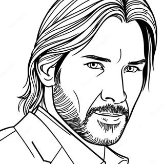 John Wick färgläggningssida | John Wick målarbild
