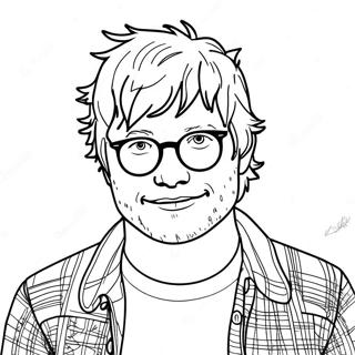Ed Sheeran färgläggningssida | Ed Sheeran målarbild