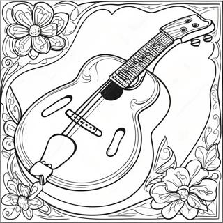 Mandolin Färgläggningssida | Mandolin målarbild