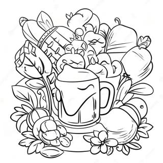 Festlig Oktoberfest Firande Målarbild | Oktoberfest målarbild