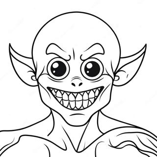 Skrämmande Bläckdemon Målarbild | Bläckdemon målarbild