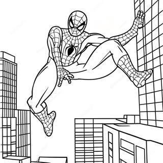 Spiderman 3 Actionscen Målarbild | Spindelmannen 3 målarbild