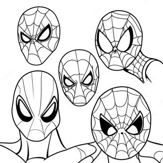 Spiderman 3 Skurkar Målarbild | Spindelmannen 3 målarbild