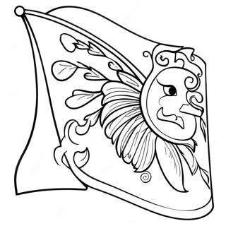 Banner Färgläggningssida | Banderoll målarbild