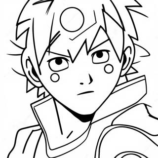 Minato med Rasengan färgläggningssida | Minato målarbild