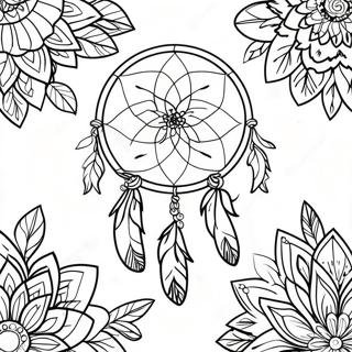 Bohemisk Drömfångare Målarbild | Zigenare Boho målarbild