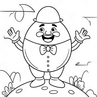 Humpty Dumpty med ett Glad Ansikte Målarbild | Humpty Dumpty målarbild