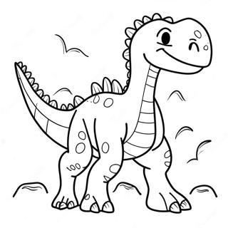 Vänlig spinosaurus målarbild | Spinosaurus målarbild
