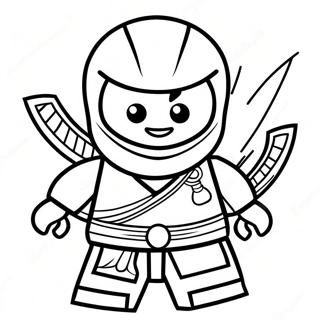Cole Ninjago i aktion färgläggningssida | Cole Ninjago målarbild