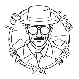 Färgläggningssida för Breaking Bad-logotyp | Bryta dåligt målarbild
