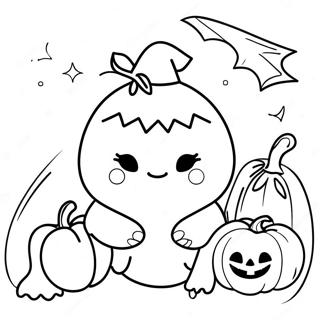 Halloween Squishmallow färgläggningssida | Halloween Squishmallow målarbild