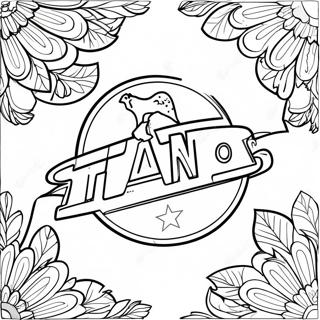 Färgläggningssida för Tennessee Titans-logotyp | Tennessee Titans målarbild