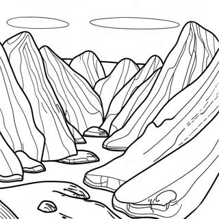Geologi färgläggningssida | Geologi målarbild