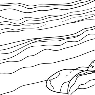 Färgglada bergskikt färgläggningssida | Geologi målarbild