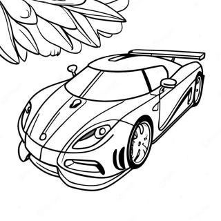 Koenigsegg färgläggningssida | Koenigsegg målarbild