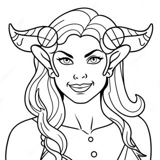 Demonflicka färgläggningssida | Demon Flicka målarbild