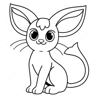 Espeon färgläggningssida | Espeon målarbild