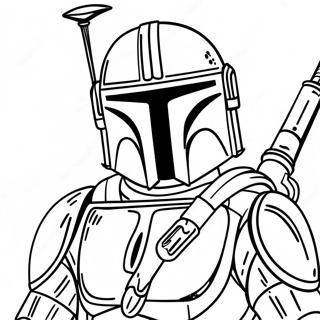 Mandalorian färgläggningssida | Mandalorian målarbild