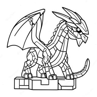 Minecraft Ender Dragon Färgläggningssida | Minecraft Enderdrake målarbild
