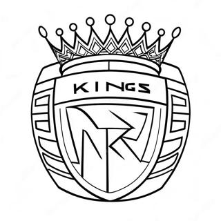 Sacramento Kings Logotyp Färgläggningssida | Sacramento Kings målarbild
