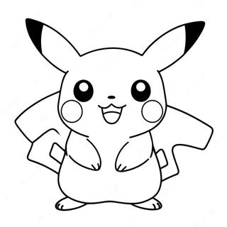 Bedårande Pikachu Färgläggningssida | Söta Pokemon målarbild
