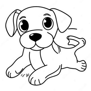 Hundbenets kontur målarbild | Hundben målarbild