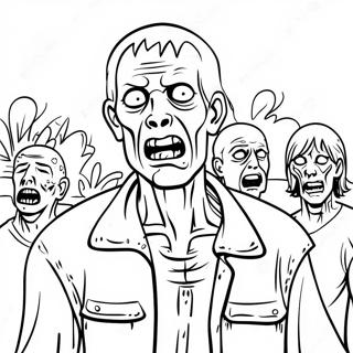 Walking Dead zombie målarbild | Walking Dead målarbild