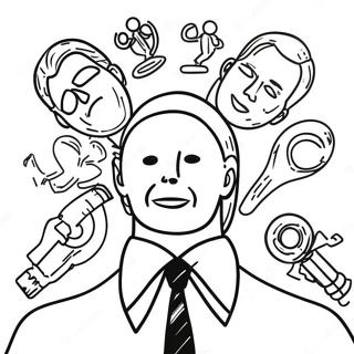 Ledarskap färgläggningssida | Ledarskap målarbild