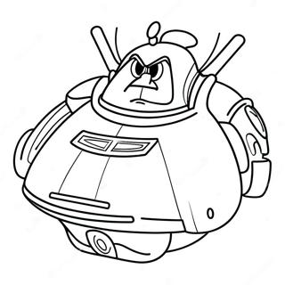 Ond Zurg i Rymdskepp Målarbild | Zurg målarbild