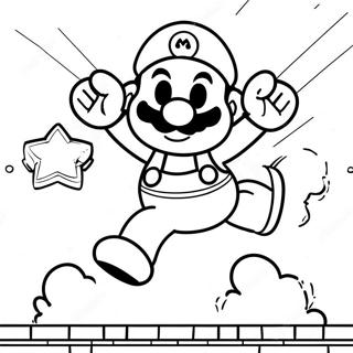 Super Mario Hoppa Färgläggningssida | Nintendo målarbild