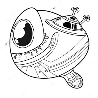 Alien rymdskepp färgläggningssida | Alien vs Predator målarbild
