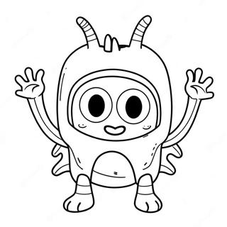Henry Hugglemonster färgläggningssida | Henry Hugglemonster målarbild