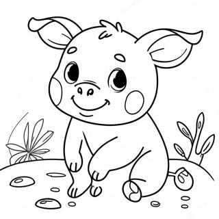 Pibby färgläggningssida | Pibby målarbild