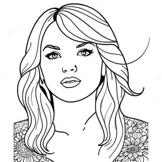 Taylor Swift Reputation färgläggningssida | Taylor Swift Reputation målarbild