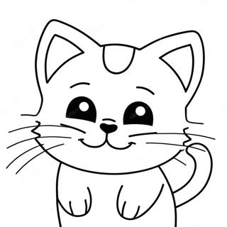 Lekfull Kattungeansikte Målarbild | Kattansikte målarbild