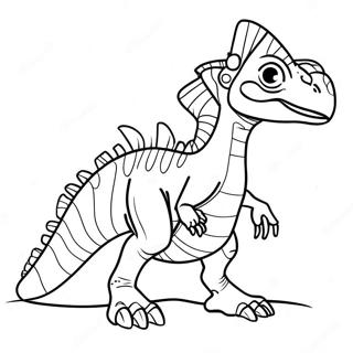 Dilophosaurus Målarbild | Dilophosaurus målarbild