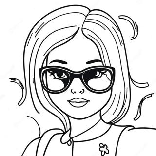 Sassy Flicka med Solglasögon Målarbild | Sassy målarbild