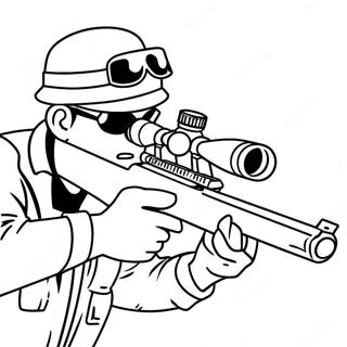Sniper armé målarbok | Sniperarmé målarbild