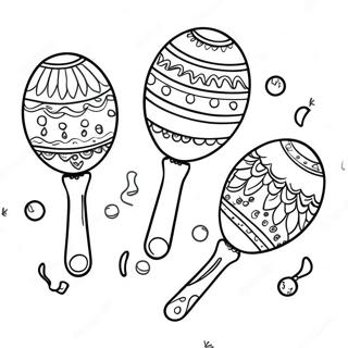 Färgglada Maracas i en Fiesta Målarbild | Maracas målarbild